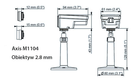 AXIS M1104 2.8MM Mpix - Kamery IP kompaktowe