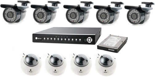 Zestaw kameringu IP wewnętrznego i zewnętrznego - Zestawy kameringu / monitoringu IP