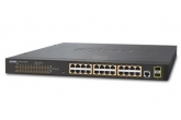 Planet GS-4210-24P2S - Switch 24x10/100/1000T PoE + 2xSFP